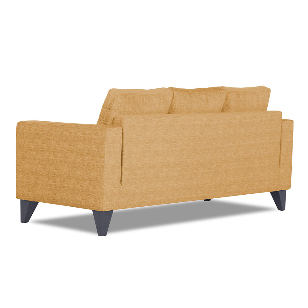 Adorn India Straight Line Plus Decent 3 Seater Sofa (Beige) (3 Year Warranty)