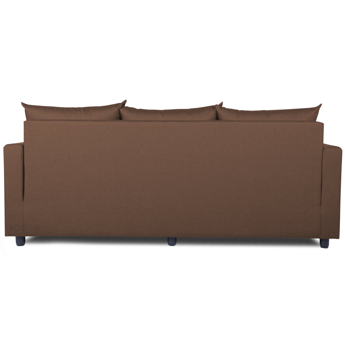 Adorn India New Straight line Three Seater Sofa(Brown)