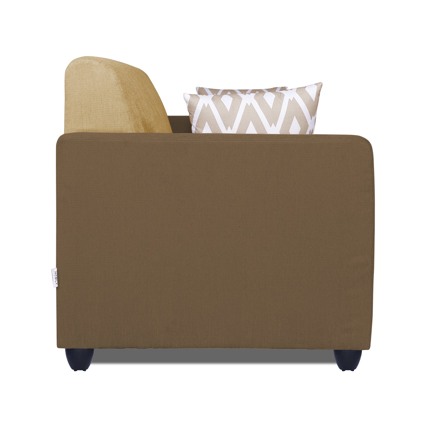 Adorn India Rio Highback 3+1+1 5 Seater Sofa Set (Brown & Beige) (3 Year Warranty)