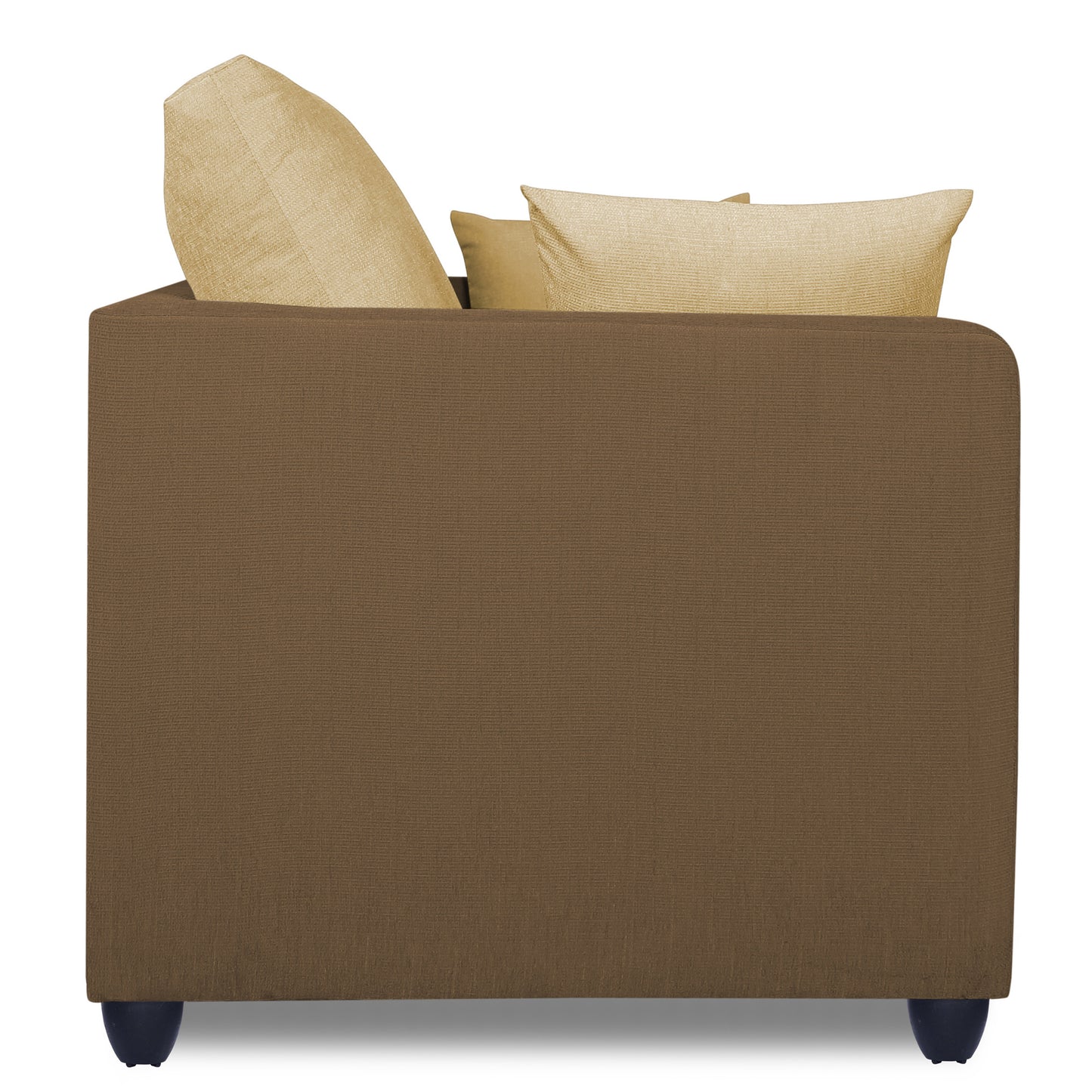 Adorn India Zink Straight Line 3-1-1 5 Seater Sofa Set (Brown & Beige)