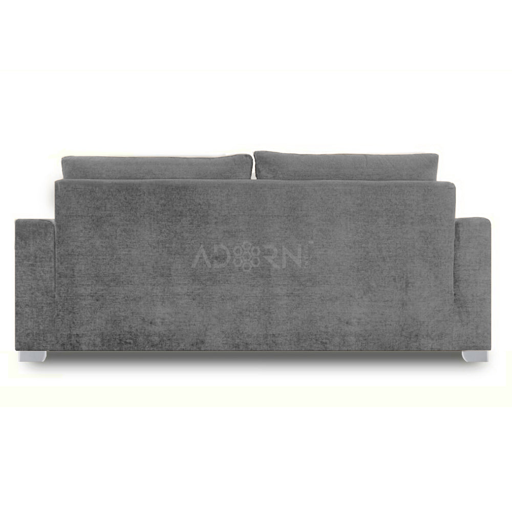 Adorn India Straight line 3 Seater Sofa (New Grey)