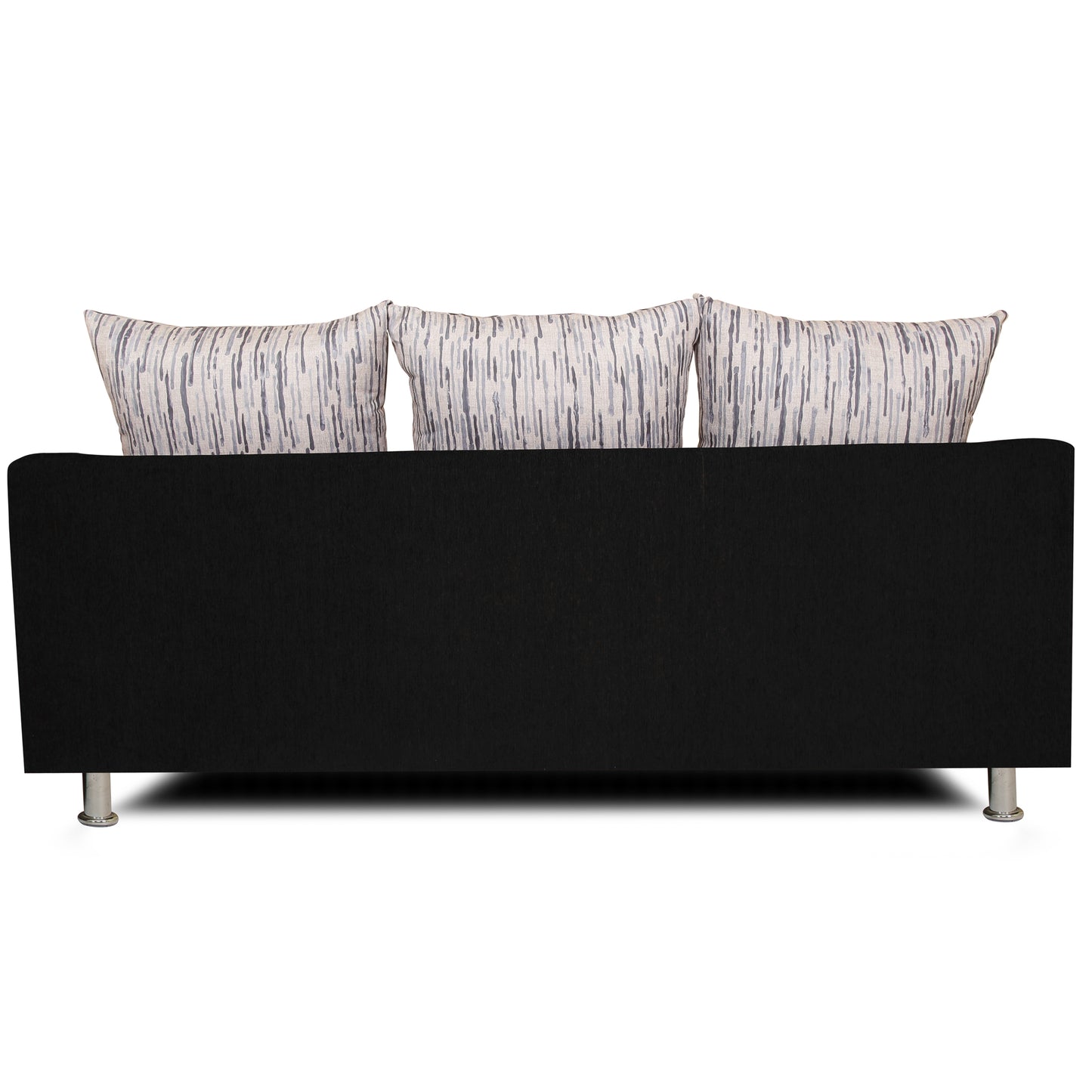 Adorn India Dexter Sofa Set 3-1-1 digitel Print (Grey & Black)