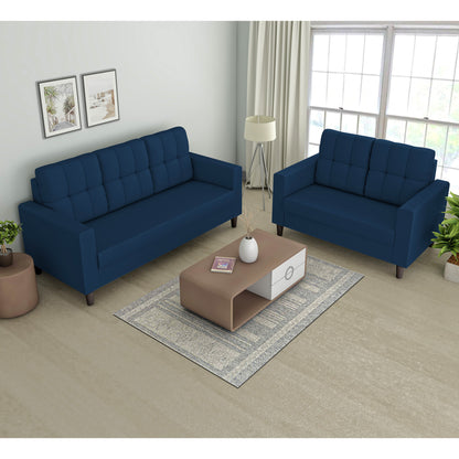 Adorn India Darcy 3+2 5 Seater Sofa Set (Beige) (3 Year Warranty)