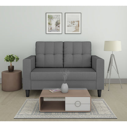 Adorn India Darcy 2 Seater Sofa (Beige) (3 Year Warranty)