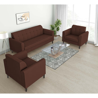 Adorn India Wood Rio Elegant 3+1+1 5 Seater Sofa Set (3 Year Warranty)