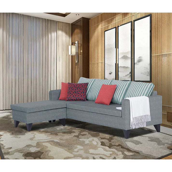 Adorn India Hallton Plain 2 Seater Sofa (Beige) (3 Year Warranty)