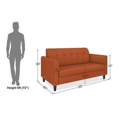 Adorn India Rio Elegant 2 Seater Sofa (3 Year Warranty)