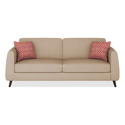 Adorn India Harlem 3 Seater Sofa (Beige) (3 Year Warranty)