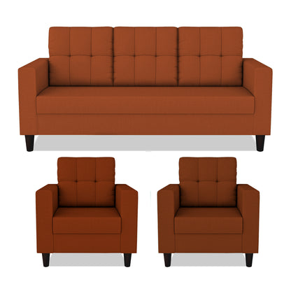 Adorn India Darcy 3+1+1 5 Seater Sofa Set (Beige) (3 Year Warranty)