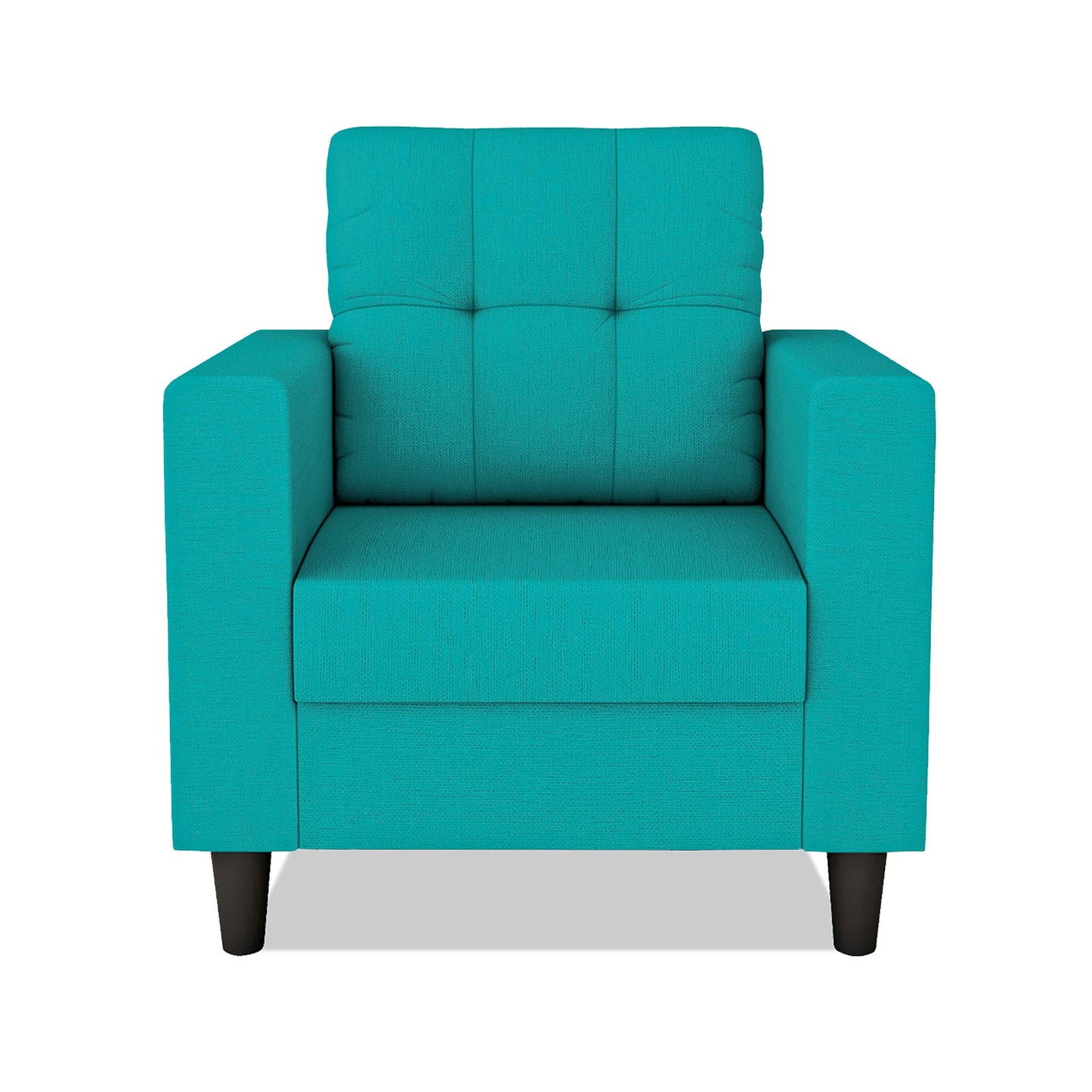 Adorn India Darcy 1 Seater Sofa (Beige) (3 Year Warranty)