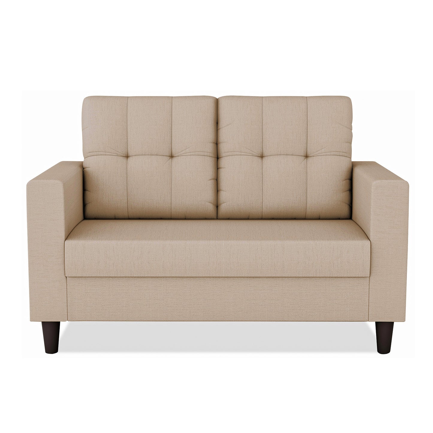 Adorn India Darcy 2 Seater Sofa (Beige) (3 Year Warranty)