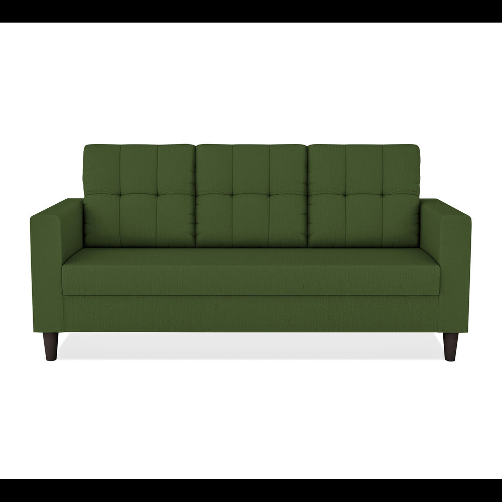 Adorn India Darcy 3 Seater Sofa (Green) (3 Year Warranty)