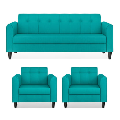 Adorn India Wood Rio Elegant 3+1+1 5 Seater Sofa Set (3 Year Warranty)