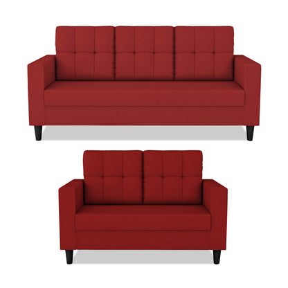 Adorn India Darcy 3+2 5 Seater Sofa Set (Beige) (3 Year Warranty)