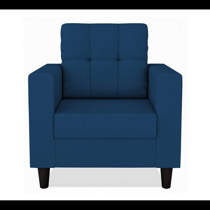 Adorn India Darcy 1 Seater Sofa (Blue) (3 Year Warranty)