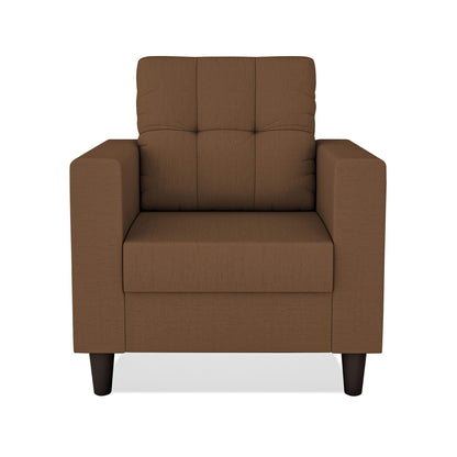 Adorn India Darcy 1 Seater Sofa (Beige) (3 Year Warranty)
