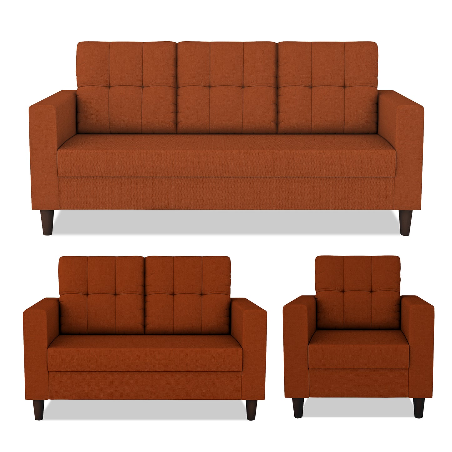 Adorn India Darcy 3+2+1 6 Seater Sofa Set  (3 Year Warranty)