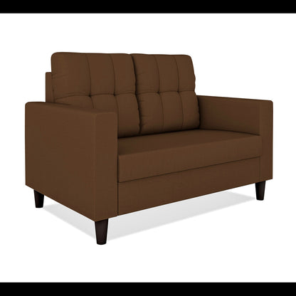 Adorn India Darcy 2 Seater Sofa (Brown) (3 Year Warranty)