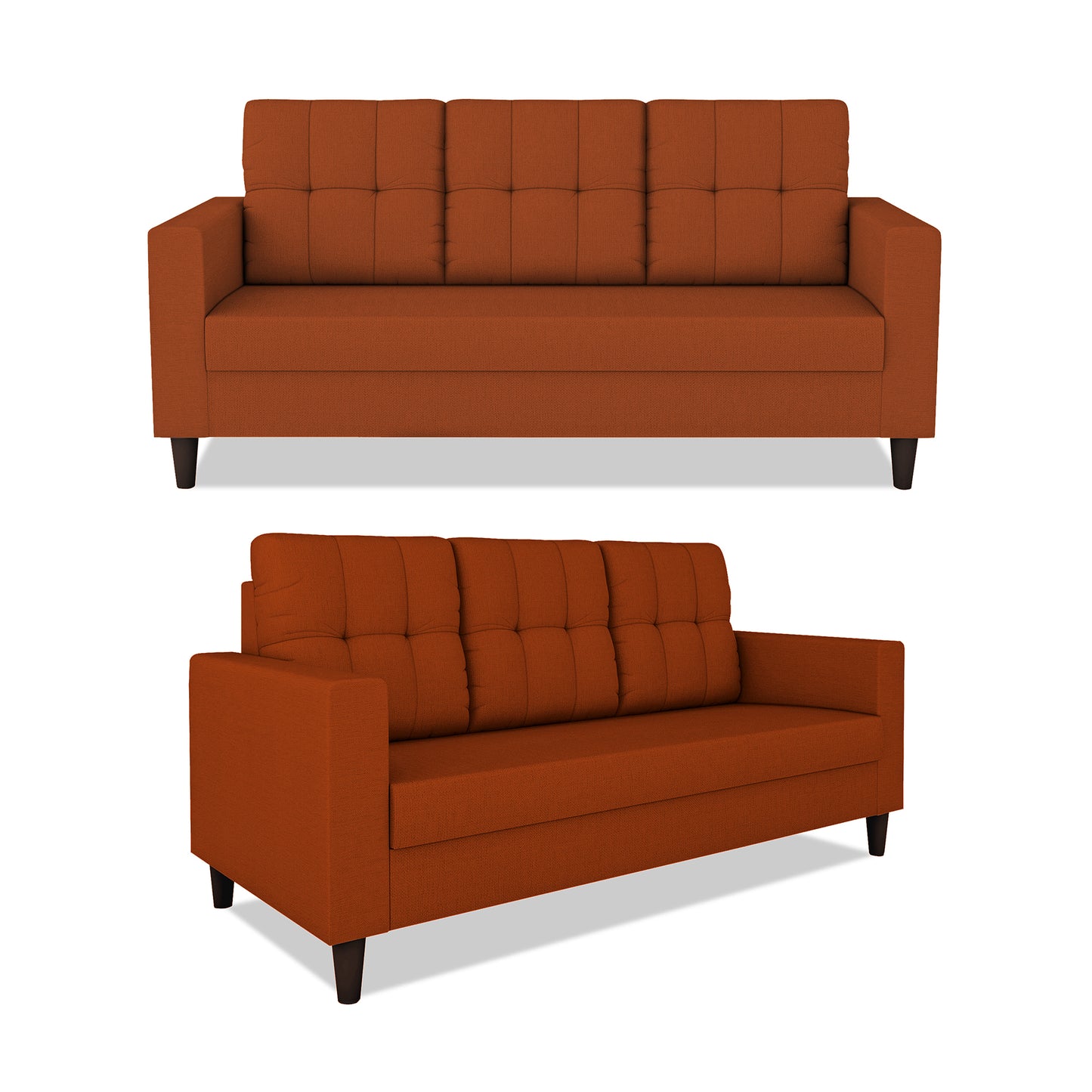 Adorn India Darcy 3+2 5 Seater Sofa Set (Beige) (3 Year Warranty)