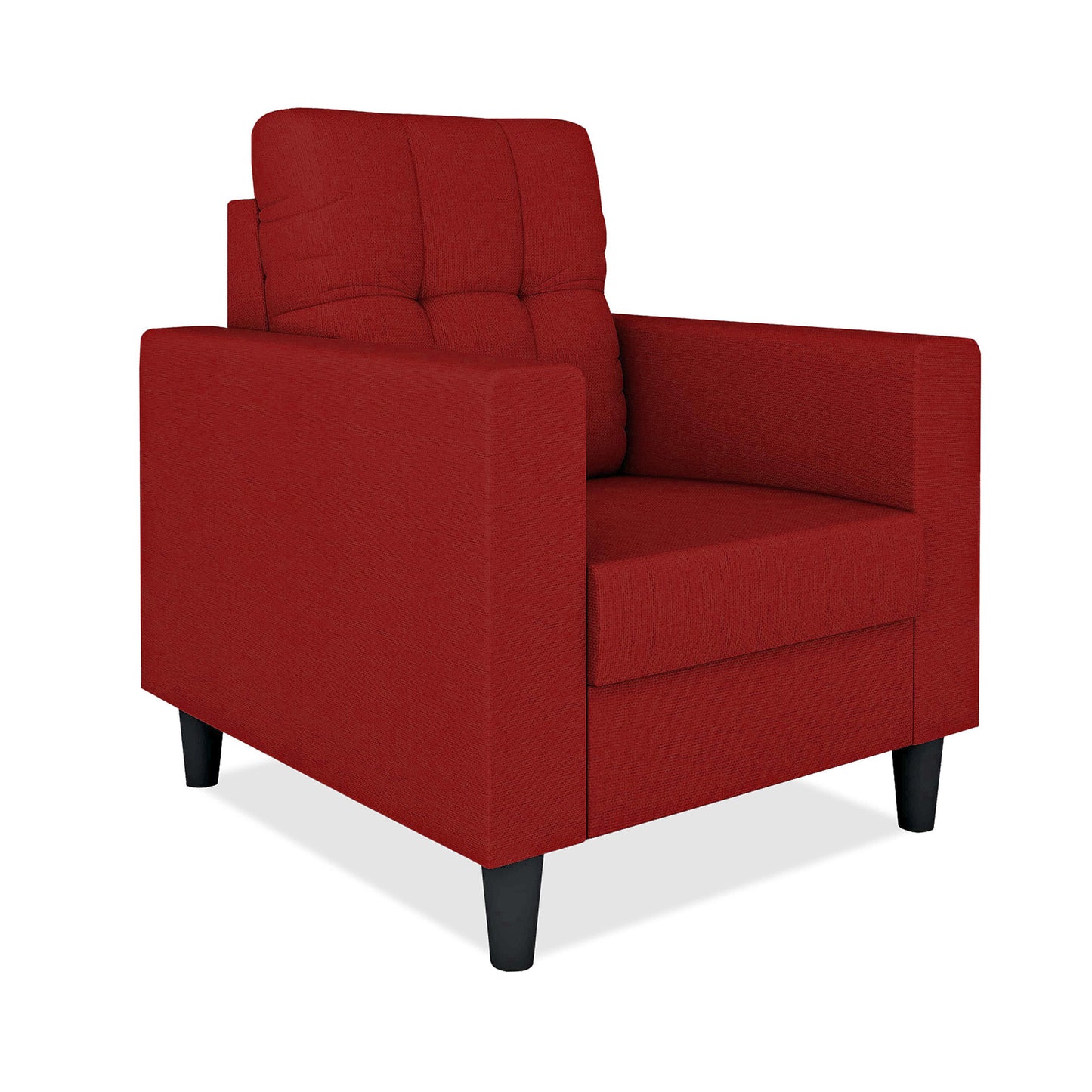 Adorn India Darcy 1 Seater Sofa (Beige) (3 Year Warranty)
