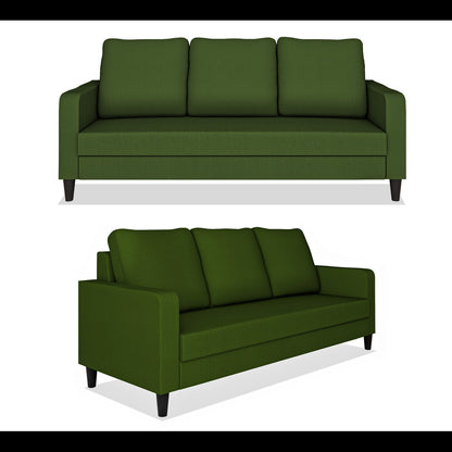 Adorn India Chandler Decent 3+2 5 Seater Sofa Set (Green) (3 Year Warranty)
