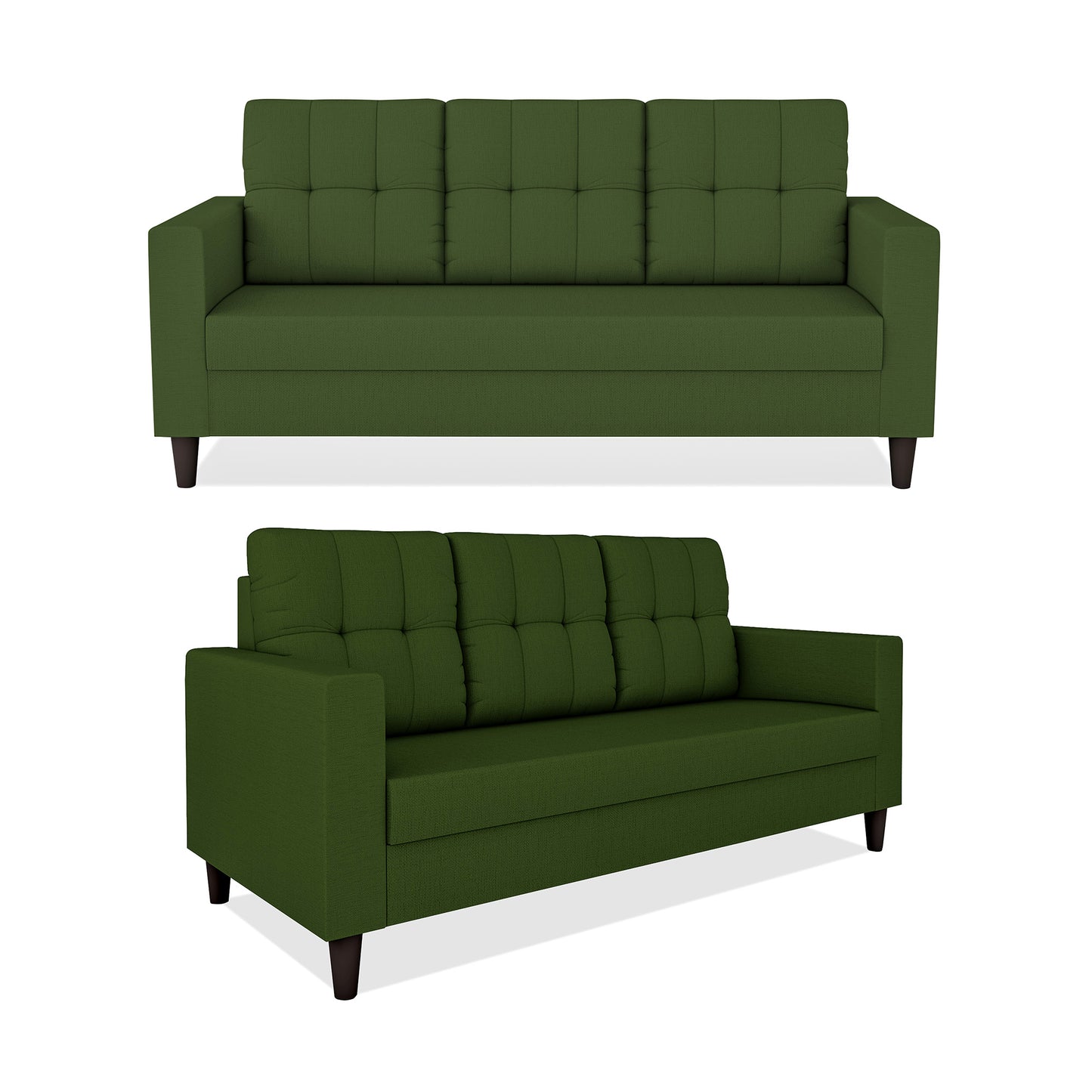 Adorn India Darcy 3+2 5 Seater Sofa Set (Beige) (3 Year Warranty)