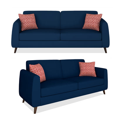 Adorn India Harlem 5 Seater 3-1-1 Sofa Set (Blue)(3 Year Warranty)