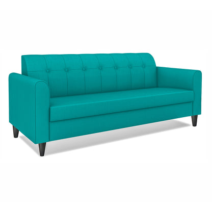 Adorn India Rio Elegant 3 Seater Sofa (Aqua Blue) (3 Year Warranty)