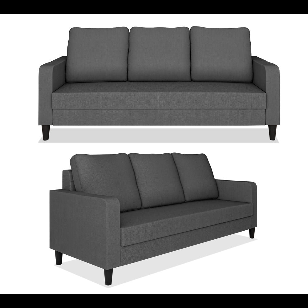 Adorn India Chandler Decent 3+2+1 6 Seater Sofa Set (Grey) (3 Year Warranty)