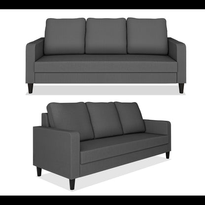 Adorn India Chandler Decent 3+2+1 6 Seater Sofa Set (Grey) (3 Year Warranty)