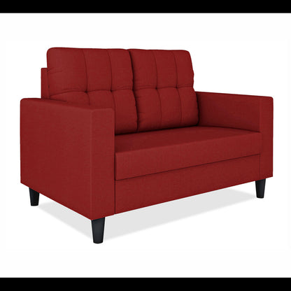 Adorn India Darcy 2 Seater Sofa (Red) (3 Year Warranty)