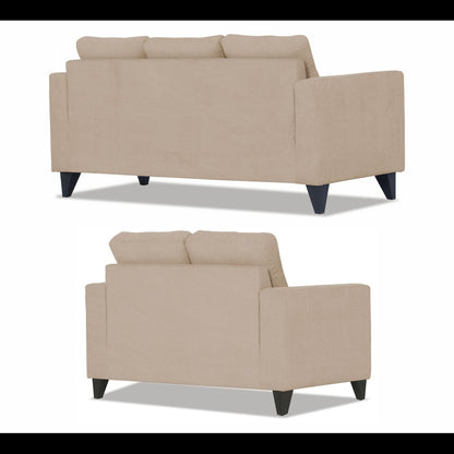 Adorn India Chandler Plus 3+2 5 Seater Sofa Set (Beige) (3 Year Warranty)