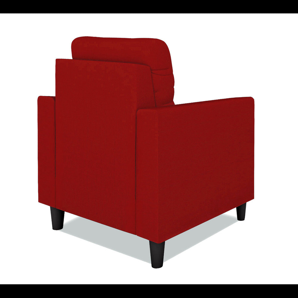 Adorn India Darcy 1 Seater Sofa (Red) (3 Year Warranty)