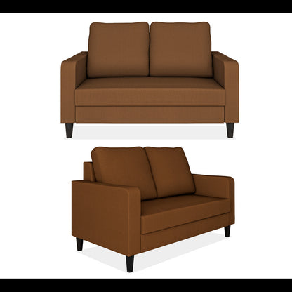 Adorn India Chandler Decent 3+2 5 Seater Sofa Set (Brown) (3 Year Warranty)