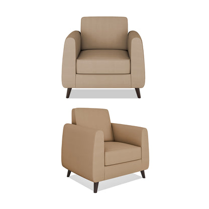Adorn India Harlem 5 Seater 3-1-1 Sofa Set (Beige) (3 Year Warranty)