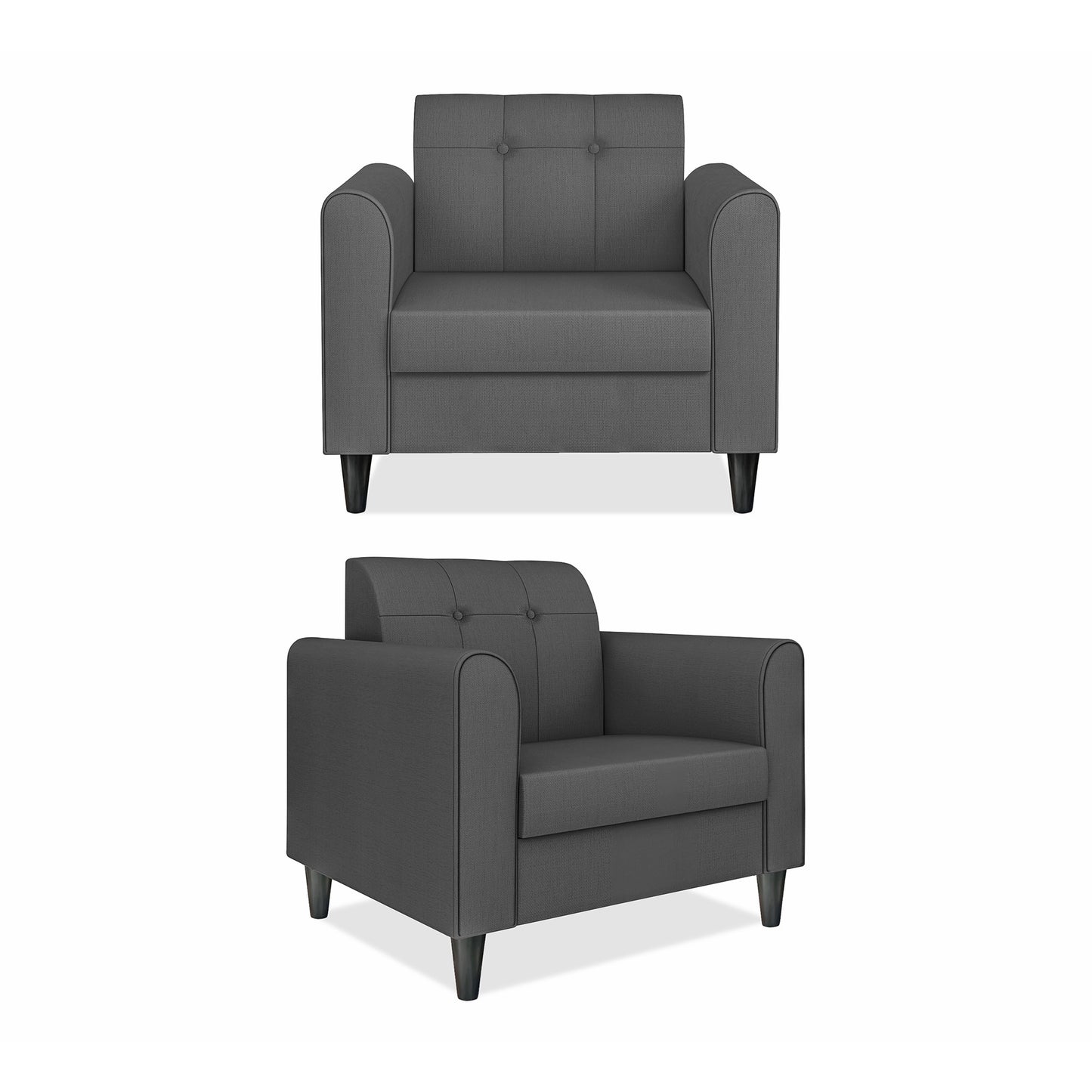 Adorn India Wood Rio Elegant 3+1+1 5 Seater Sofa Set (3 Year Warranty)
