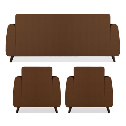 Adorn India Harlem 5 Seater 3-1-1 Sofa Set (Brown) (3 Year Warranty)