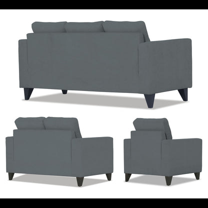 Adorn India Chandler Plus 3+2+1 6 Seater Sofa Set (Grey) (3 Year Warranty)