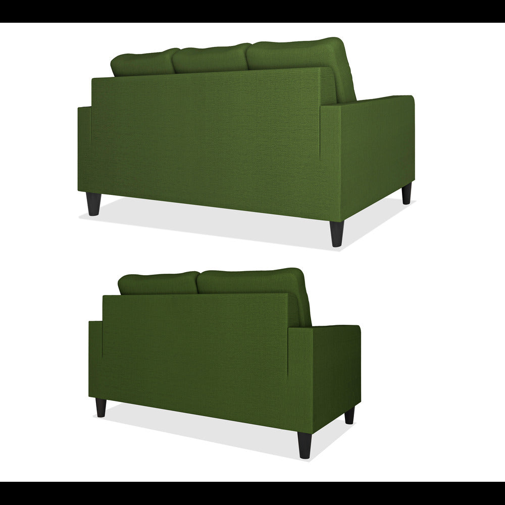 Adorn India Chandler Decent 3+2 5 Seater Sofa Set (Green) (3 Year Warranty)