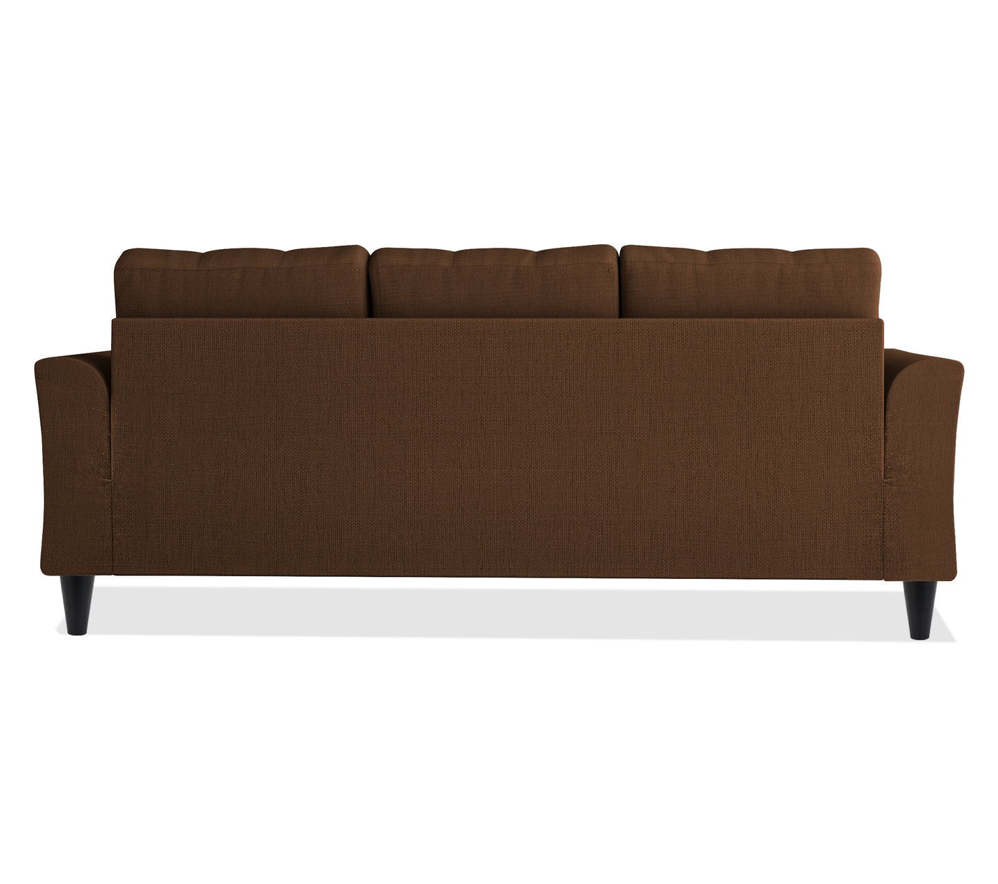 Adorn India Maddox Tufted 3 Seater Sofa (Brown) (3 Year Warranty)
