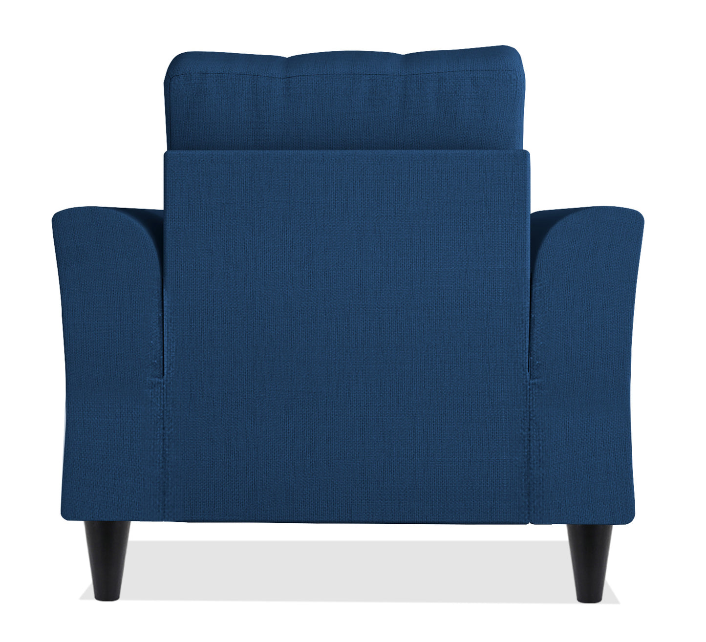 Adorn India Maddox Tufted 1 Seater Sofa (Blue) (3 Year Warranty)