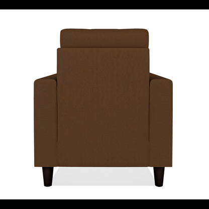 Adorn India Darcy 1 Seater Sofa (Brown) (3 Year Warranty)
