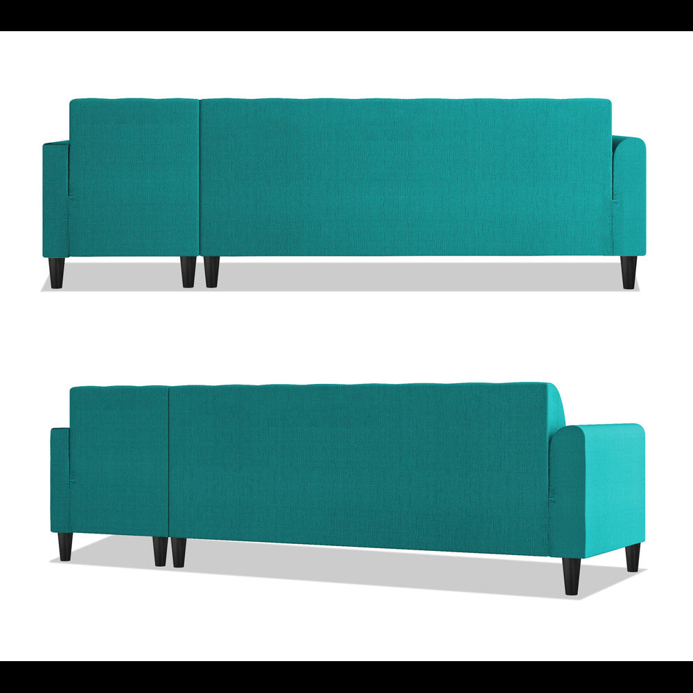 Adorn India Rio Elegant L Shape 6 Seater Sofa Set (RHS) (Aqua Blue) (3 Year Warranty)