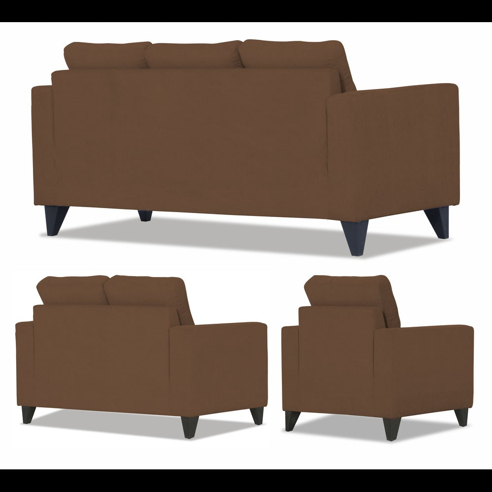 Adorn India Chandler Plus 3+2+1 6 Seater Sofa Set (Brown) (3 Year Warranty)