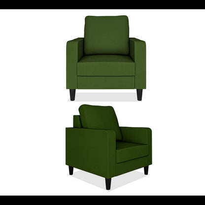 Adorn India Chandler Decent 3+2+1 6 Seater Sofa Set (Green) (3 Year Warranty)