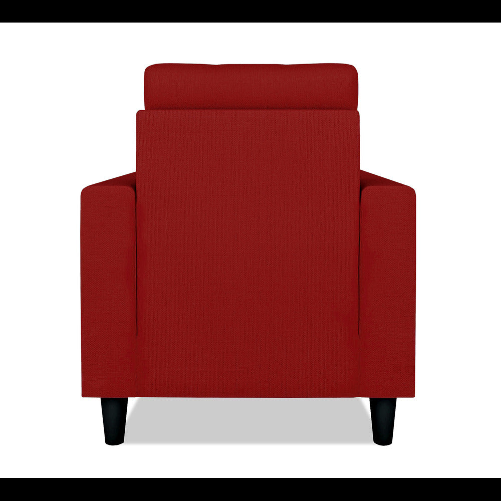 Adorn India Darcy 1 Seater Sofa (Red) (3 Year Warranty)