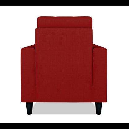 Adorn India Darcy 1 Seater Sofa (Red) (3 Year Warranty)