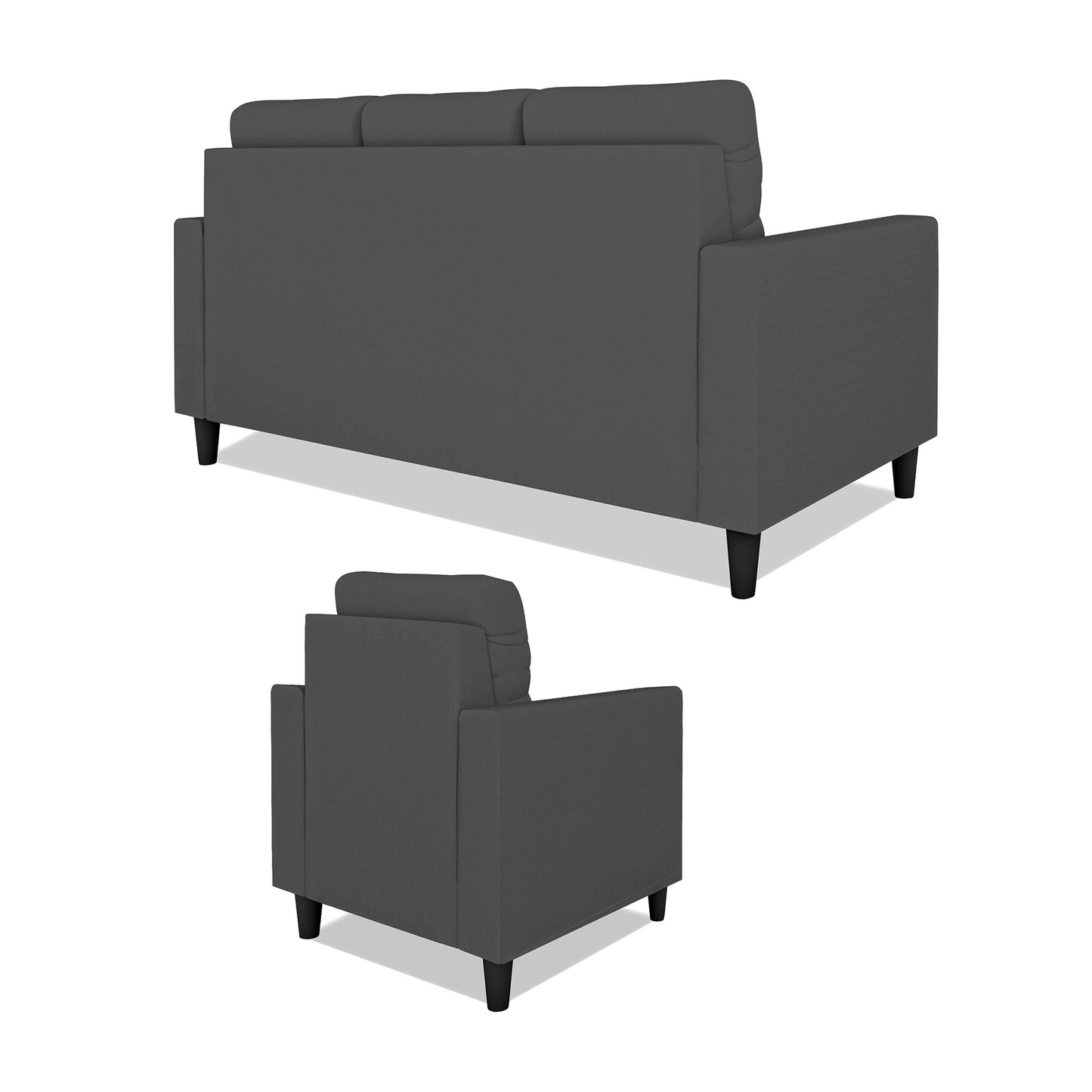 Adorn India Darcy 3+1+1 5 Seater Sofa Set (Beige) (3 Year Warranty)