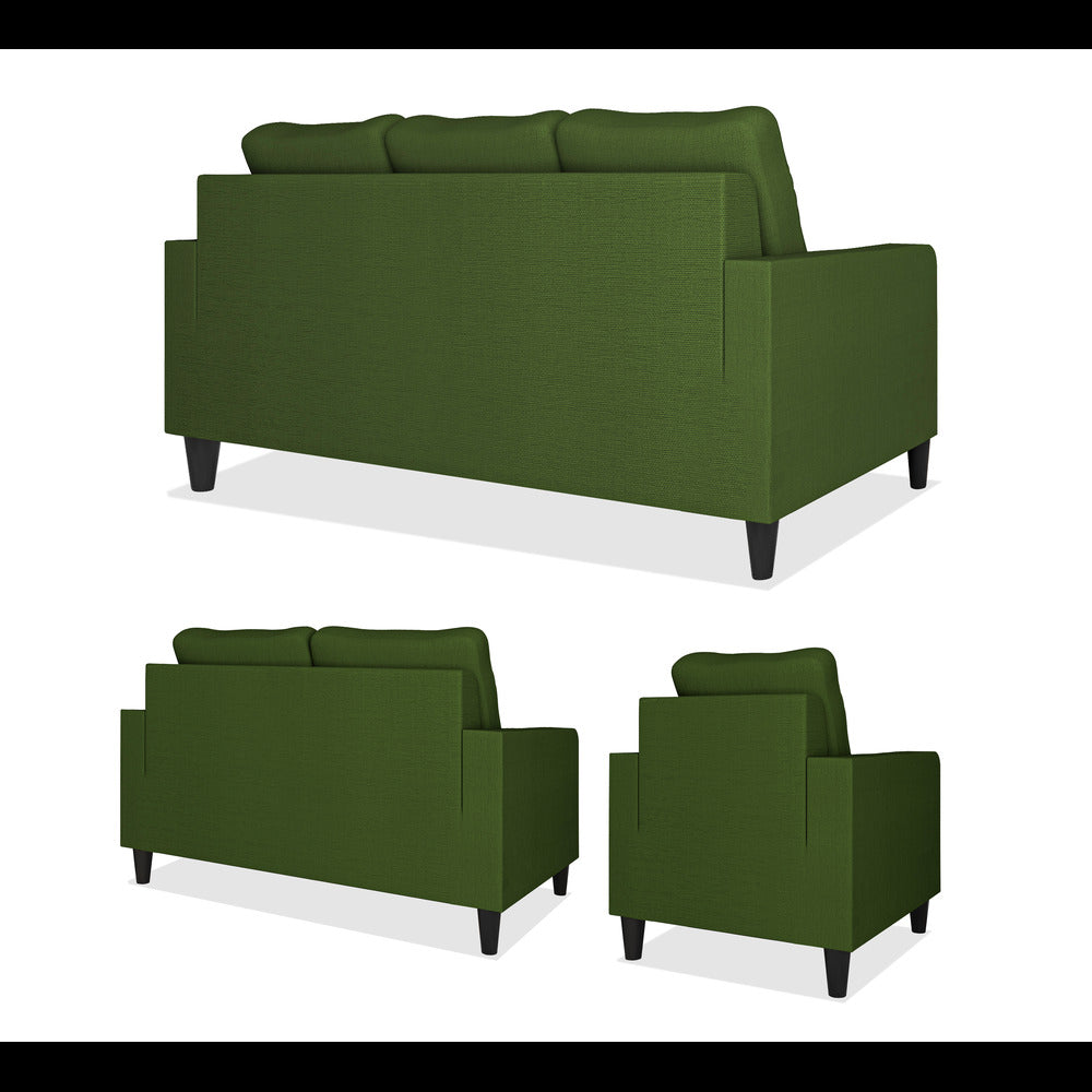 Adorn India Chandler Decent 3+2+1 6 Seater Sofa Set (Green) (3 Year Warranty)