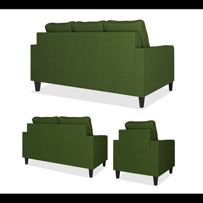 Adorn India Chandler Decent 3+2+1 6 Seater Sofa Set (Green) (3 Year Warranty)